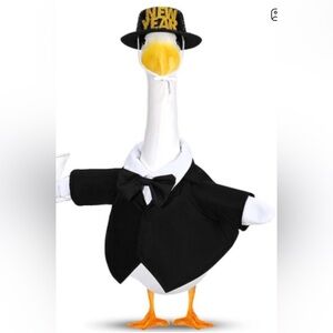 Porch Goose New Years Day Costume, Tuxedo Jacket & Tie, & New Year Day Hat